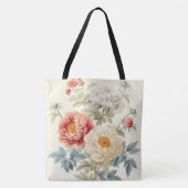 Gorgeous Peonies Seamless Pattern Tote Bag (Voorkant)