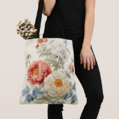 Gorgeous Peonies Seamless Pattern Tote Bag (Dichtbij)