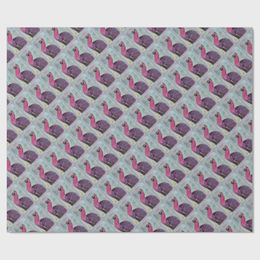 GORGEOUS PINK PEACOCK CADEAUPAPIER (Vlak)