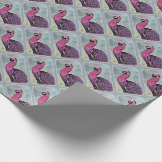 GORGEOUS PINK PEACOCK CADEAUPAPIER (Hoek)