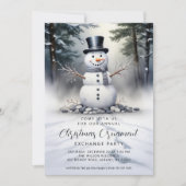 Gorgeous Snowman Frosted Forest Ornament Exchange Kaart (Voorkant)