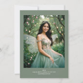 Gorgeous Spring Tiara Green & Pink Floral Spanish  Kaart (Achterkant)