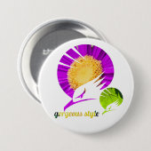 Gorgeous style ronde button 7,6 cm (Voorkant /achterkant)