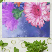Gorgeous Three Color Gerberas Kitchen Towel Theedoek (Gevouwen)