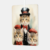 Gorgeous Three Kitten Family Christmas  Metalen Ornament (Voorkant links)