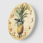 Gorgeous Vintage Pineapple Art Grote Klok (Hoek)