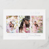 Gorgeous Wedding Rings Luxurious 3 Multi Photos Folie Uitnodiging (Voorkant)