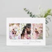 Gorgeous Wedding Rings Luxurious 3 Multi Photos Folie Uitnodiging (Staand Voorkant)