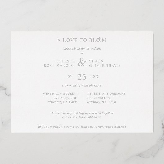 Gorgeous Wedding Rings Luxurious 3 Multi Photos Folie Uitnodiging (Achterkant)