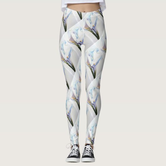 GORGEOUS WHITE CALLA LILILIES | LEGGINGS (Voorkant)