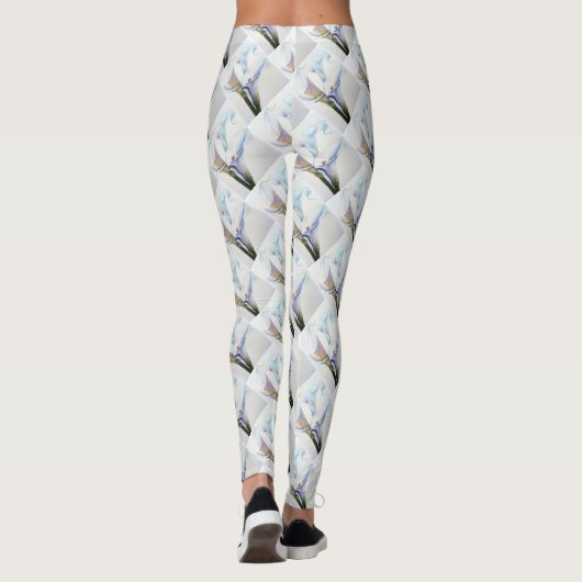 GORGEOUS WHITE CALLA LILILISEERT FLORAL LEGGINGS (Achterkant)