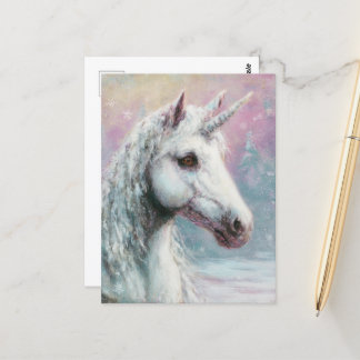Gorgeous Winter Unicorn Briefkaart