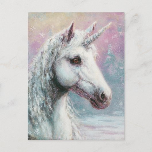 Gorgeous Winter Unicorn Briefkaart (Voorkant)
