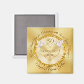 Gorgeous yet Cheap 50th Anniversary Party Favors Magneet (Voorkant / Achterkant)
