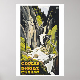 Gorges de la Diosaz Val d'Chamonix Frankrijk Poster