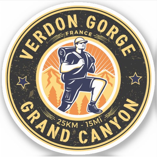Gorges du Verdon - Grand Canyon Sticker (Voorkant)