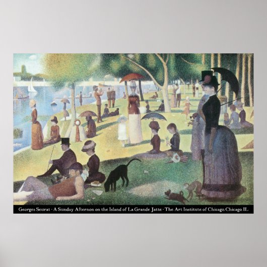 Gorges Seurat - Zondag vanmiddag Poster (Voorkant)