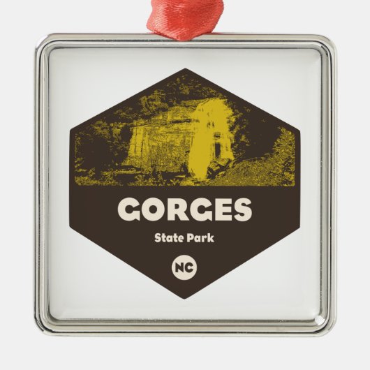Gorges State Park North Carolina Metalen Ornament (Voorkant)