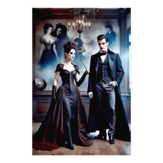 Gorgeus Victorian Vampires Foto Afdruk