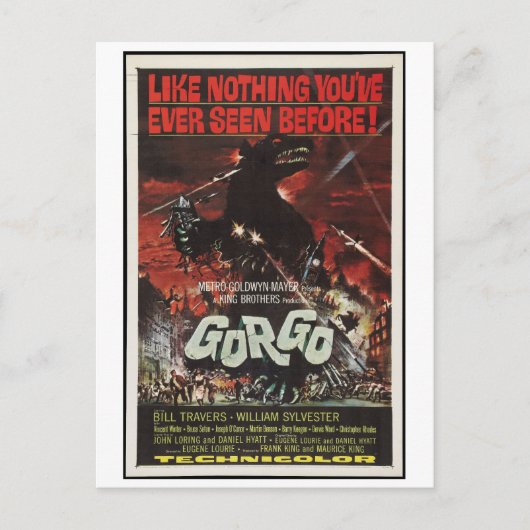 Gorgo 1961 Sci Fi Horrorfilm Retro Briefkaart (Voorkant)