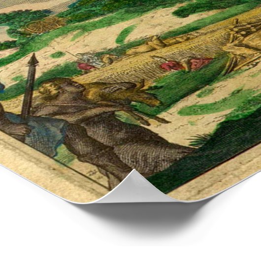 Gorgoeus Old Wereldkaart Poster (Hoek)