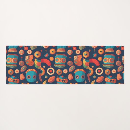 Gorgon Retro Kleurrijk Gepersonaliseerd Patroon Yogamat (Achterkant (horizontaal))