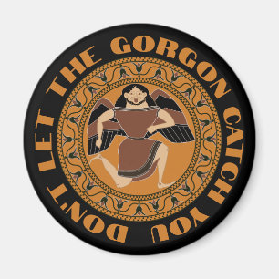 Gorgon: Terracotta kylix Siana cup Magneet