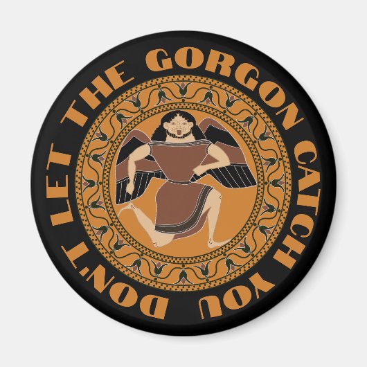Gorgon: Terracotta kylix Siana cup Magneet (Voorkant)