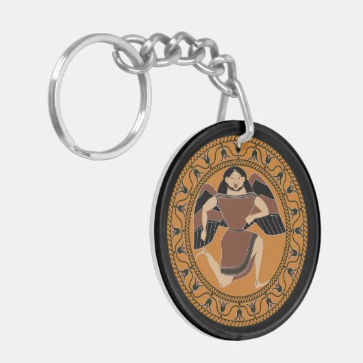 Gorgon: Terracotta kylix Siana cup Sleutelhanger (Voorkant Links)