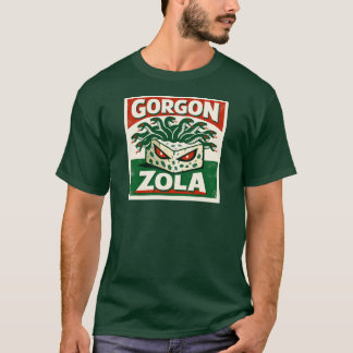 Gorgon Zola Retro Cheese Monster Pun T-shirt
