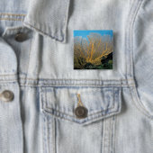 Gorgonisch koraal vierkante button 5,1 cm (In situ)