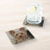 Gorgood Yorkshire Terrier Glazen Onderzetter (Schuin)
