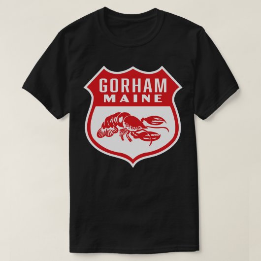 Gorham Maine Retro Shield Red T-shirt (Design voorkant)