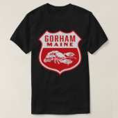 Gorham Maine Retro Shield Wit T-shirt (Design voorkant)
