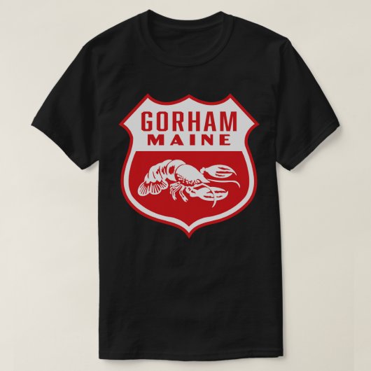 Gorham Maine Retro Shield Wit T-shirt (Design voorkant)