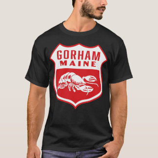 Gorham Maine Retro Shield Wit T-shirt