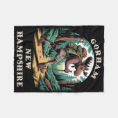 Gorham New Hampshire Nh Mountains Hiking Trail Moo Fleece Deken (Voorkant (Horizontaal))