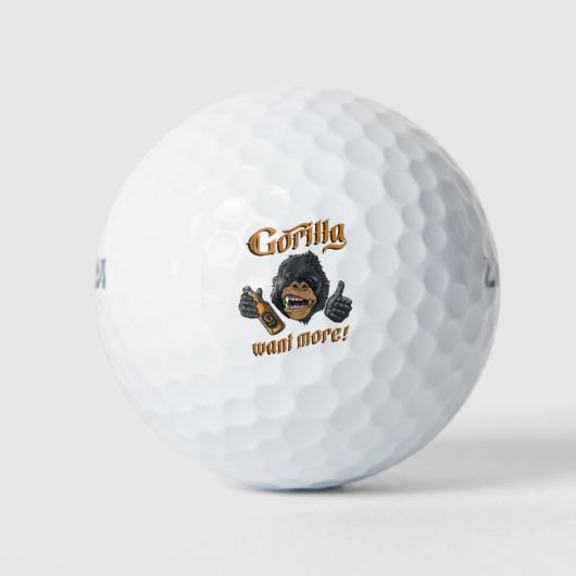 Gorila Beer White Golfballen (Voorkant)