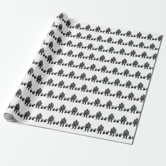 Gorila Deadlift Cadeaupapier (Uitgerold)