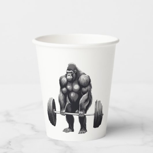 Gorila Deadlift Papieren Bekers (Voorkant)