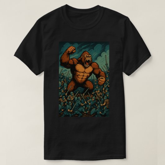 Gorila vs 100mens t-shirt (Design voorkant)