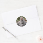 Gorilla_021 Ronde Sticker (Envelop)