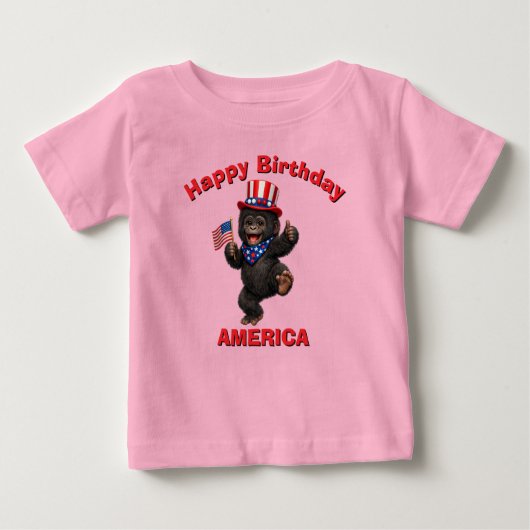Gorilla (5w) Patriottisch Kinder T-Shirt (Voorkant)