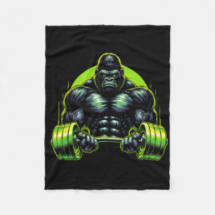 Gorilla Aap Gym Kleding Bodybuilding Workout Motiv Fleece Deken