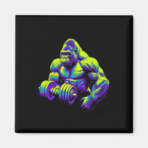 Gorilla Aap Gym Kleding Bodybuilding Workout Motiv Magneet