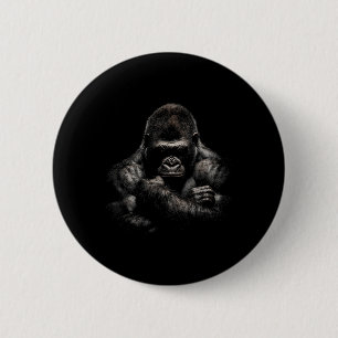 Gorilla Aap Gym Kleding Bodybuilding Workout Motiv Ronde Button 5,7 Cm
