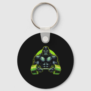 Gorilla Aap Gym Kleding Bodybuilding Workout Motiv Sleutelhanger