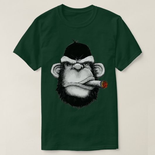 Gorilla-aap met sigaar t-shirt (Design voorkant)