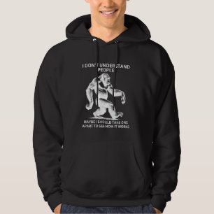 Gorilla Aap Verkeerd Begrepen Grappig Sarcasme Aap Hoodie