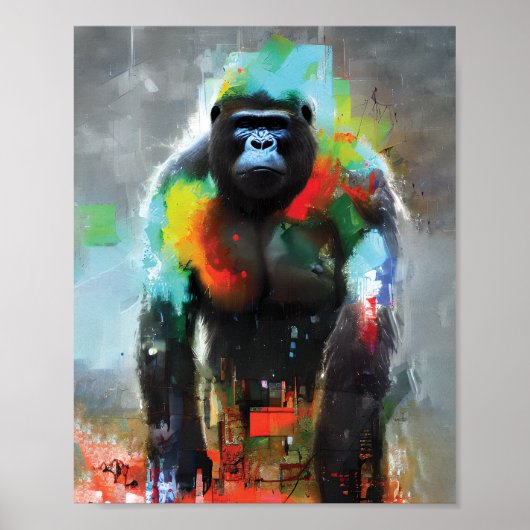 Gorilla Abstract Poster (Voorkant)